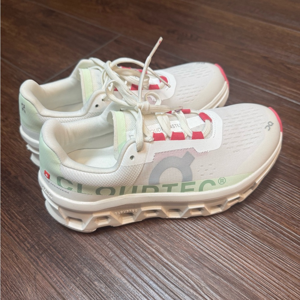 On Running Women's Athletic Shoes - White, Mint, Coral